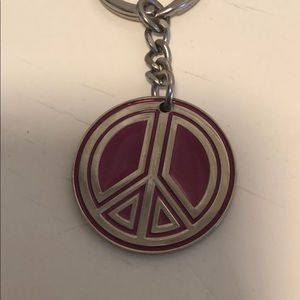 Peace sign key chain